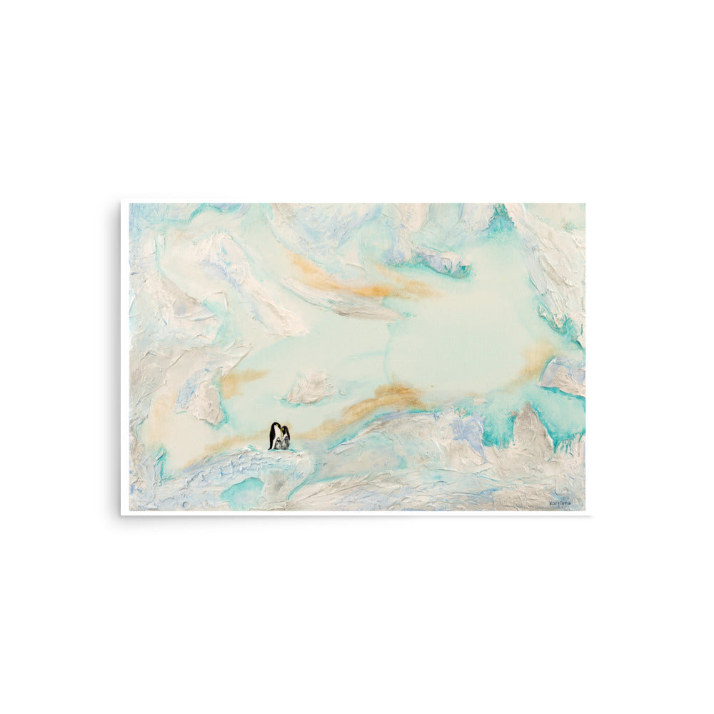 Penguins On The Ice (Print)