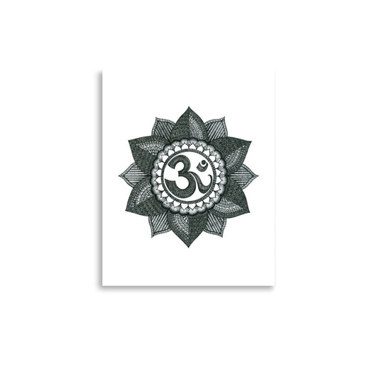 Om Mandala, High-Quality Prints of Detailed Pen Drawings, Ink Art, Pen Drawings, Illustration, Ink Print, Black and White, Wall Art, Christmas Gifts, Pen and Ink Illustration