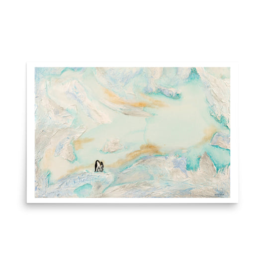 Penguins On The Ice (Print)